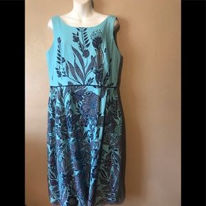 Land’s End Navy & Light Blue Midi Dress